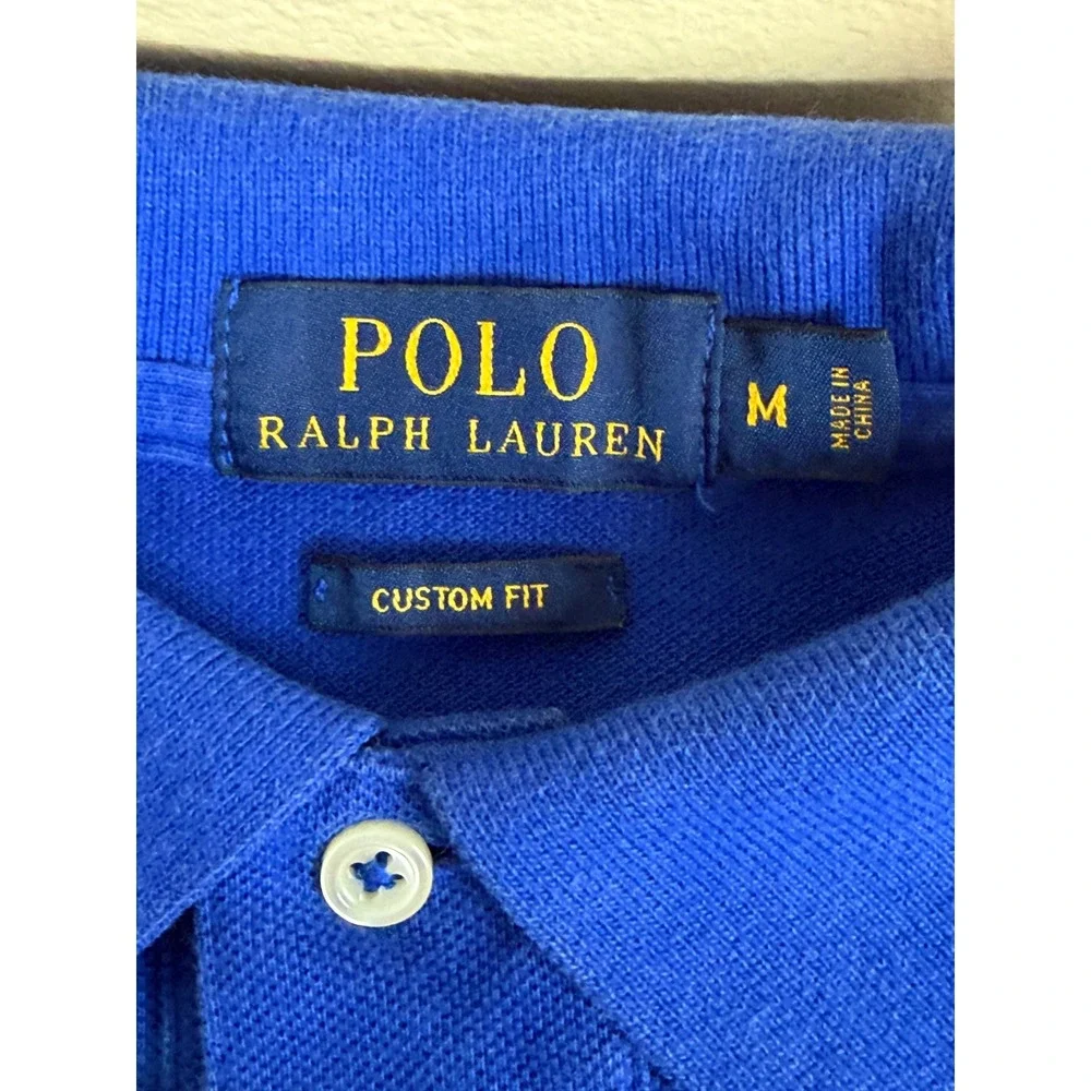 Polo Ralph Lauren Mens Custom Fit Ombre Polo Shirt Blue Green Pink Size M